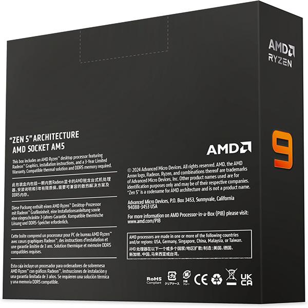 AMD Ryzen™ 9 9950X 16-Core, 32-Thread Unlocked Desktop Processor