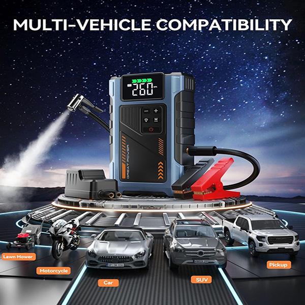Geeneu Car Battery Charger Jump Starter with Air Compressor 4500A - For Car, Battery Portable Booster Jump Pack, 12V Jumpstart Combo 150PSI Tire Inflator Air Pump(Up to 8.5L Gas/7.0L Diesel)