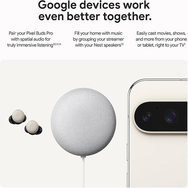 Google TV Streamer 4K - Fast Streaming Entertainment on Your TV with Voice Search Remote, Watch Movies, Shows, Live TV, and Netflix in 4K HDR (Porcelain)