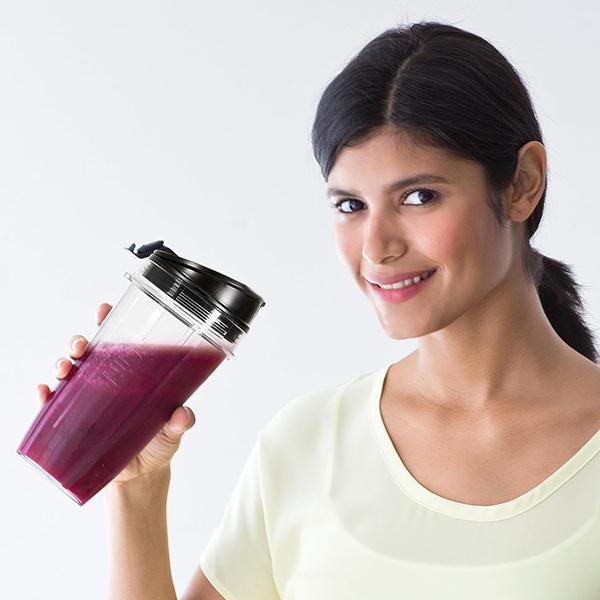 Ninja QB3001SS Fit Compact Personal Blender - Portable Blender for Smoothies, Shakes, Food Prep, & Frozen Blending, 700-Watt Base, 16-oz. (Black)