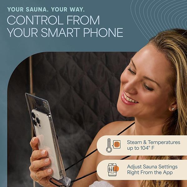 LifePro Revivify Portable Sauna Box – At-Home Sauna Tent with Adjustable Heat Levels & Timer, Foldable, Easy-to-Use Personal Steam Room for Home with 2.6L Steamer