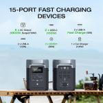 ECOFLOW Portable Power Station DELTA 2 - 1024Wh LiFePO4 (LFP) Battery, 1800W AC/100W USB-C Output, for Home Backup Power