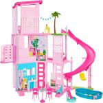 Mattel Barbie Dreamhouse House Playset - with 75+ Pieces and 3-Story Slide, Pet Elevator and Puppy Play Areas