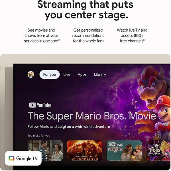 Google TV Streamer 4K - Fast Streaming Entertainment on Your TV with Voice Search Remote, Watch Movies, Shows, Live TV, and Netflix in 4K HDR (Porcelain)