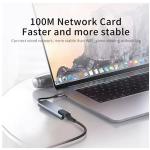IPUMYNO USB 8-In-1 Hub - USB Type C 3.1 To 4k, HdTV Hub Adapter With SD Tf Rj4, Card Reader, Fast Charge For Macbook Notebook Computer
