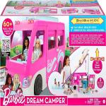 Mattel Barbie DREAM CAMPER Vehicle Playset - Toy Vehicle with 60 Doll-Sized Accessories Including Furniture, Pool & 30-inch Slide