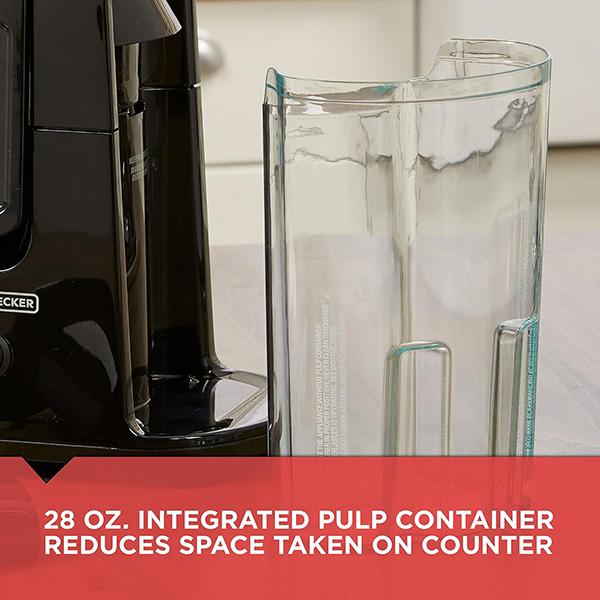 BLACK+DECKER 400-Watt Fruit & Vegetable Juice Extractor (JE2400BD) - Black