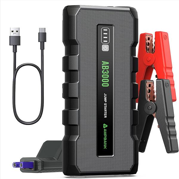 AMPBANK AB3000 12V Car Battery Jump Starter 3000A - For Car Battery Portable, Car Jumper for Up to 6.0L Gasoline and 4.0L Diesel Engines