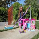 Mattel Barbie DREAM CAMPER Vehicle Playset - Toy Vehicle with 60 Doll-Sized Accessories Including Furniture, Pool & 30-inch Slide