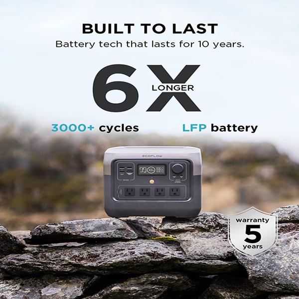 ECOFLOW Portable Power Station RIVER 2 Pro - 768Wh LiFePO4 Battery, 70 Min Fast Charging, AC Outlets
