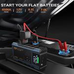 Geeneu Car Battery Charger Jump Starter with Air Compressor 4500A - For Car, Battery Portable Booster Jump Pack, 12V Jumpstart Combo 150PSI Tire Inflator Air Pump(Up to 8.5L Gas/7.0L Diesel)