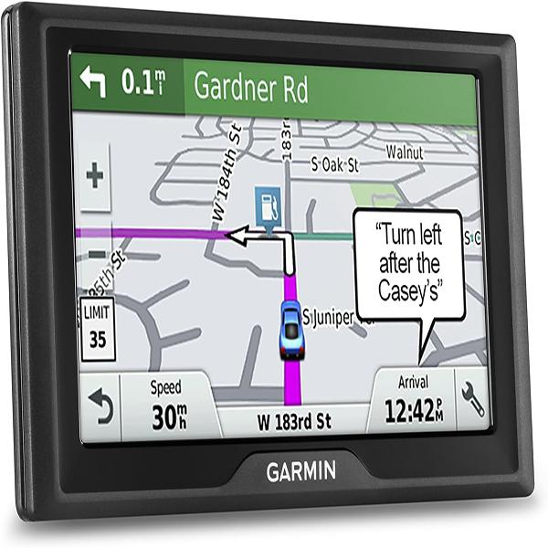 Garmin Drive 61 USA LM GPS Navigator System with Lifetime Maps - Spoken Turn-By-Turn Directions, Direct Access, Driver Alerts, TripAdvisor and Foursquare Data