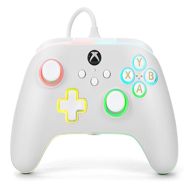 PowerA Advantage Wired Controller for Xbox Series X|S with Lumectra - Wired video game controller, works with Xbox One and Windows 10/11 (White)