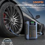 Geeneu Car Battery Charger Jump Starter with Air Compressor 4500A - For Car, Battery Portable Booster Jump Pack, 12V Jumpstart Combo 150PSI Tire Inflator Air Pump(Up to 8.5L Gas/7.0L Diesel)