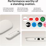 Google TV Streamer 4K - Fast Streaming Entertainment on Your TV with Voice Search Remote, Watch Movies, Shows, Live TV, and Netflix in 4K HDR (Porcelain)