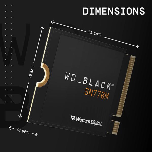 WD BLACK 2TB SN770M M.2 2230 NVMe SSD - For Handheld Gaming Devices, Speeds up to 5,150MB/s, WDBDNH0020BBK-WRSN