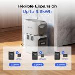 ECOFLOW Portable Power Station DELTA 3 1500 - 1536Wh LiFePO4 Battery Power Station, 6X1800W, Fast Charging for Home Backup Use, Camping & RVs