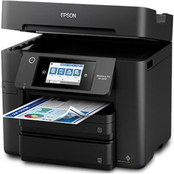 Epson Workforce Pro WF-4830 Wireless All-in-One Printer with Auto 2-Sided Print - Print, Copy, Scan and Fax, 500-sheet Paper Capacity, & 4.3" Color Touchscreen
