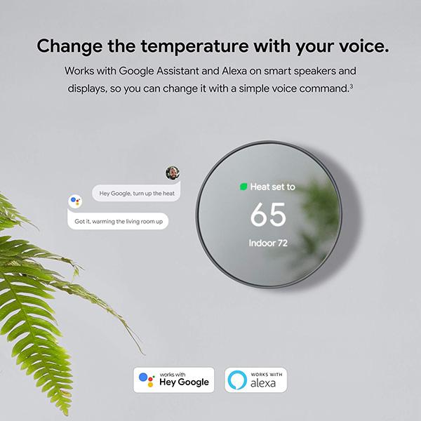 Google Nest Smart Thermostat for Home - Programmable Wifi Thermostat
