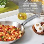 T-fal Stainless Steel Cookware Set 11 Piece Induction - Pots & Pans, Kitchen Cooking Set w/Fry Pans, Saucepans, Saute Pan, Dutch Oven, Steamer (Silver)