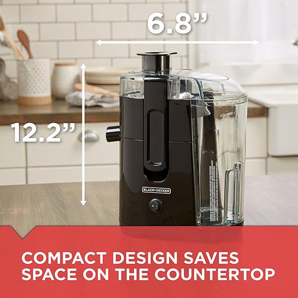 BLACK+DECKER 400-Watt Fruit & Vegetable Juice Extractor (JE2400BD) - Black