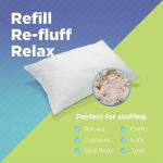 Bean Products Organic Latex Foam Fill (Shredded) - All Natural Shredded Latex Foam | New Recycled Fill for Bean Bags, Pet Beds, Pillows | Made in USA