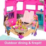 Mattel Barbie DREAM CAMPER Vehicle Playset - Toy Vehicle with 60 Doll-Sized Accessories Including Furniture, Pool & 30-inch Slide