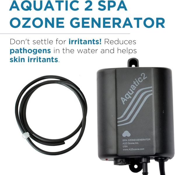 Aquatic 2 Spa Hot Tub Ozone Generator 300 mg/h - Spa Skin Care, Ozonator, Irritant Reducer, for Water Sanitation