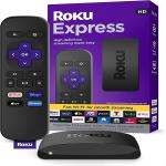 Roku Express - HD Roku Streaming Device with Standard Remote (no TV controls), Free & Live TV