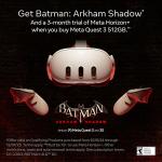 Meta Quest 3 512GB - Ultimate Mixed Virtual Reality Experiences — Get Batman: Arkham Shadow (White)